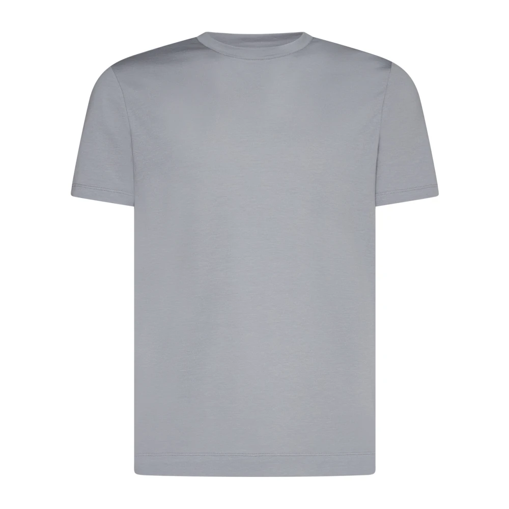 Malo Stretch Cotton Jersey Crew Neck T-shirts Gray Heren