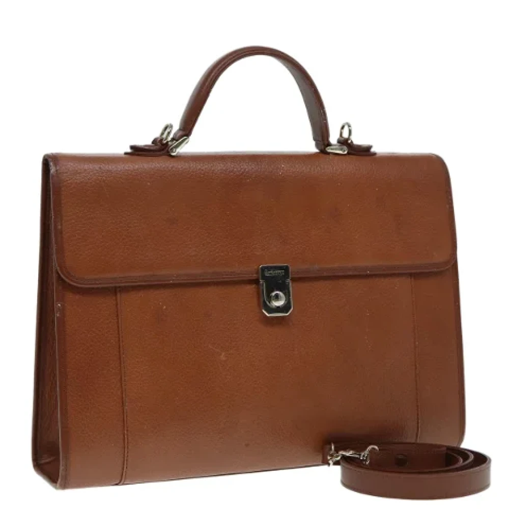 Burberry Vintage Pre-owned Leather handbags Brown Dames