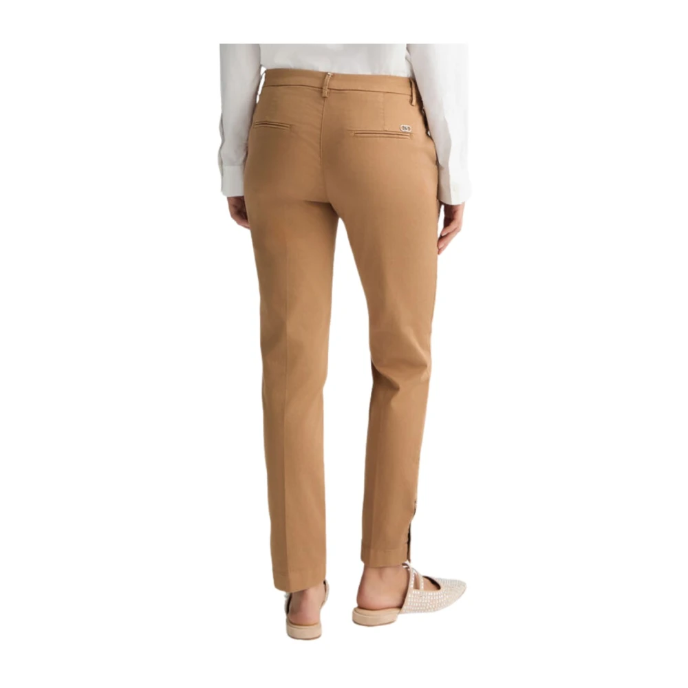 Liu Jo Beige Chino Chic Katoenen Broek Beige Dames