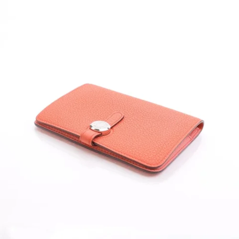 Hermès Vintage Pre-owned Leather wallets Orange Dames