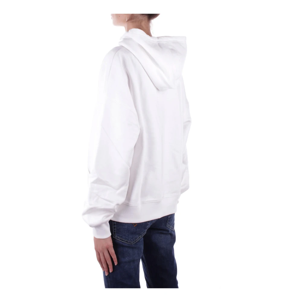 Guess Witte Hoodie met Logo Zak White Dames