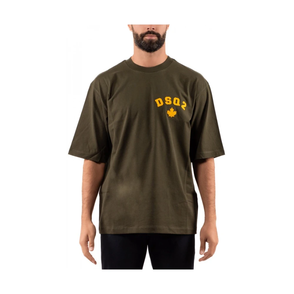 Dsquared2 Casual Katoenen T-shirt Green Heren