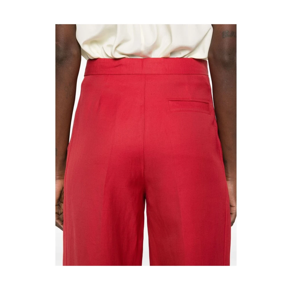 Loulou Studio Rode Kardinaal Ritszak Broek Red Dames