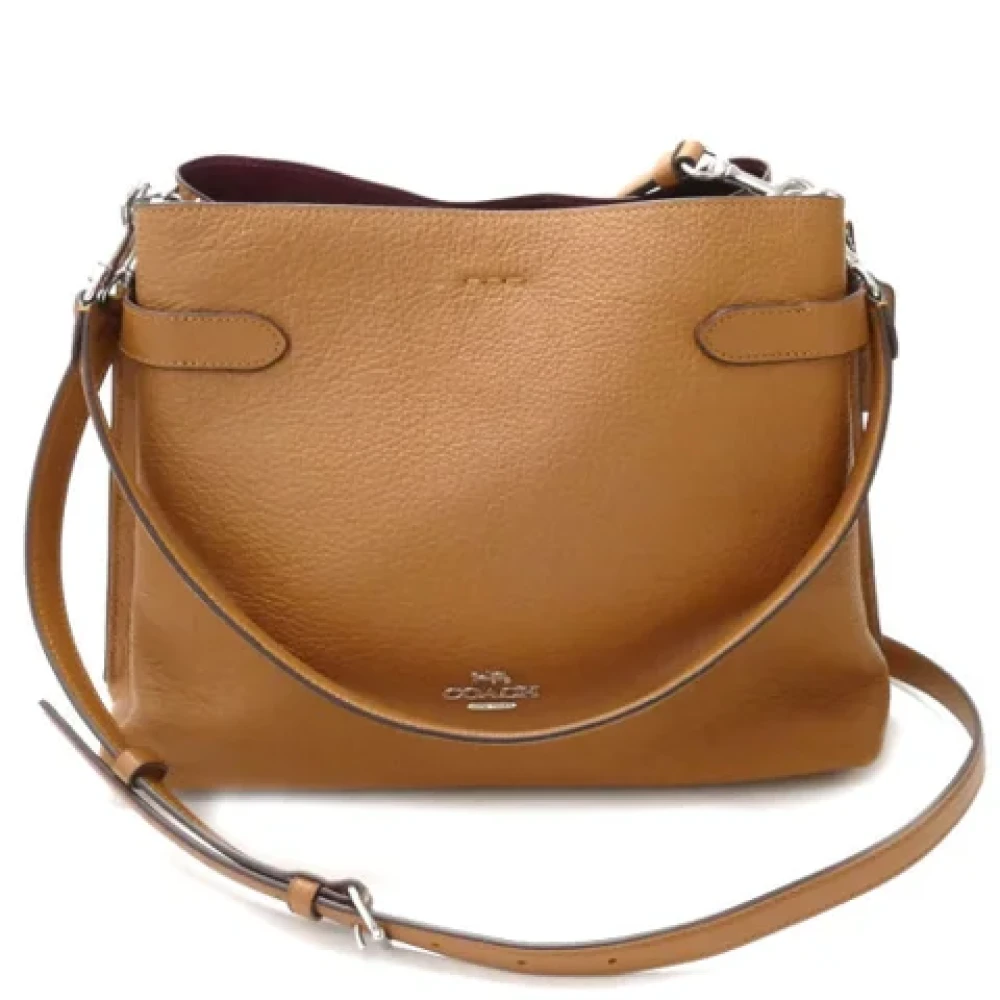Coach Pre-owned Fabric shoulder-bags Brown Dames