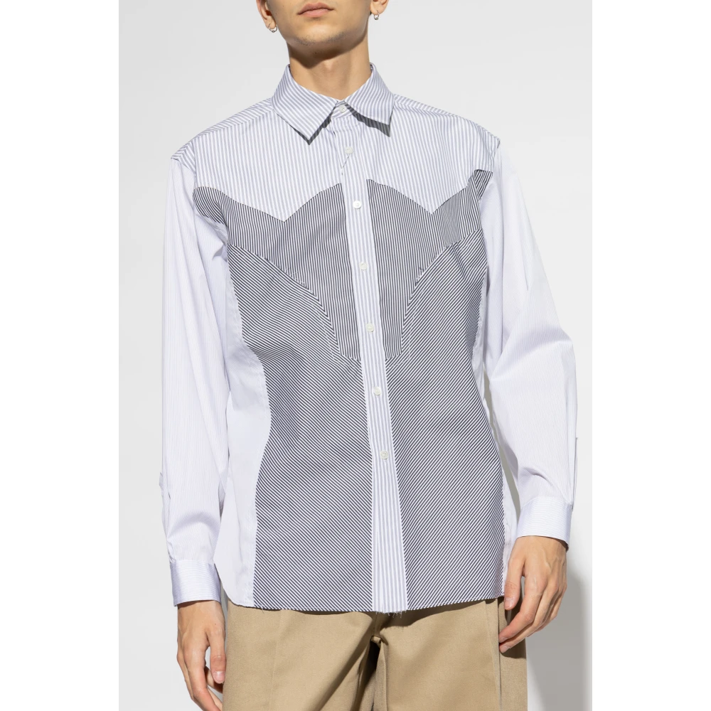 Maison Margiela Gestreept overhemd Gray Heren