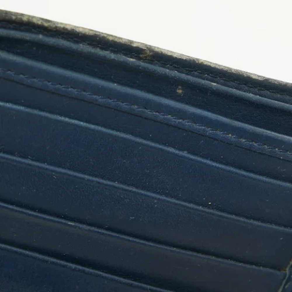 Bottega Veneta Vintage Pre-owned Leather wallets Blue Heren