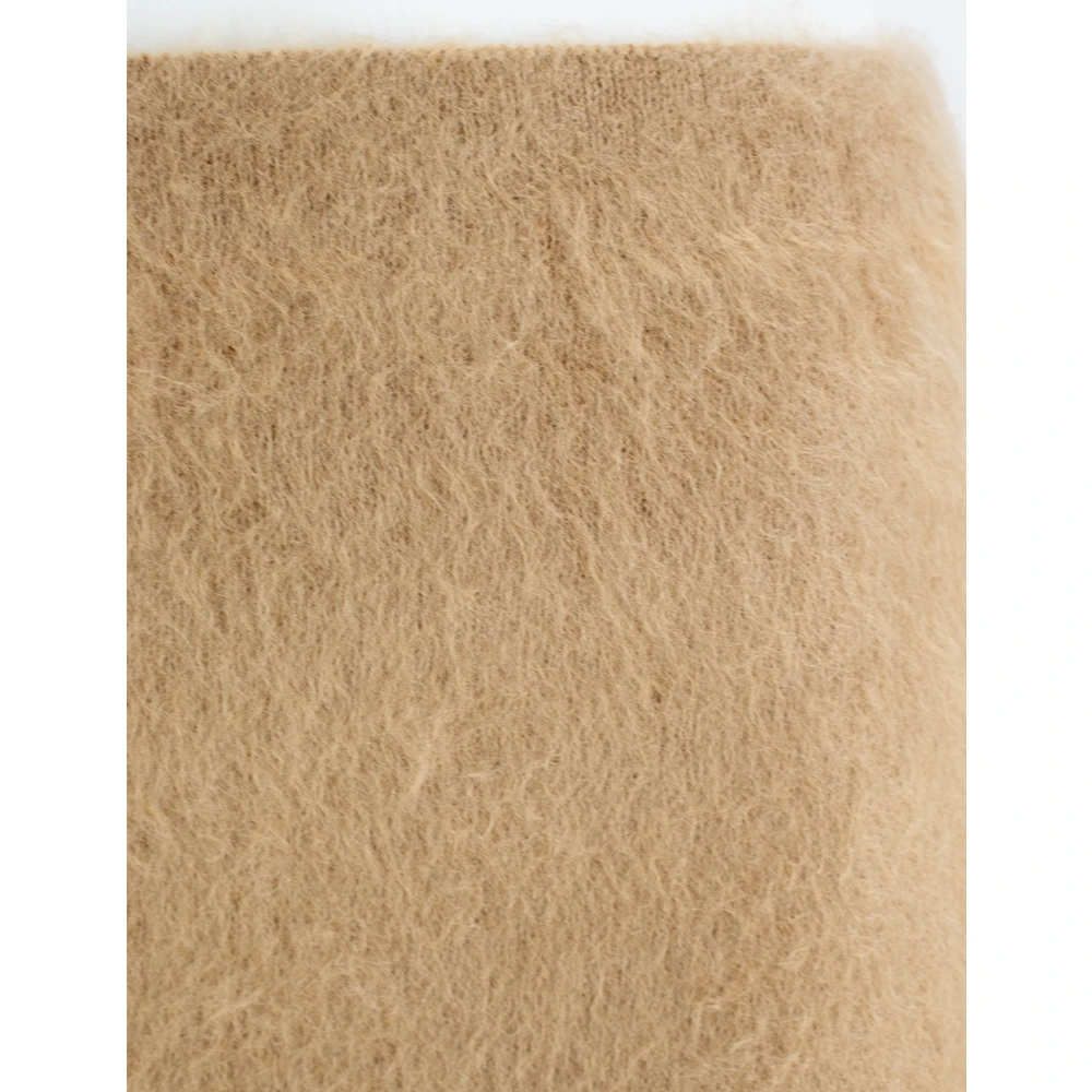 Fabiana Filippi Elegante Mohair Pencil Rok Brown Dames