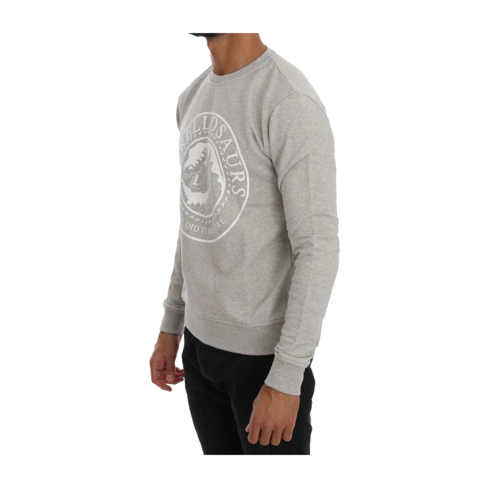 Frankie Morello Round-neck Knitwear Gray Heren