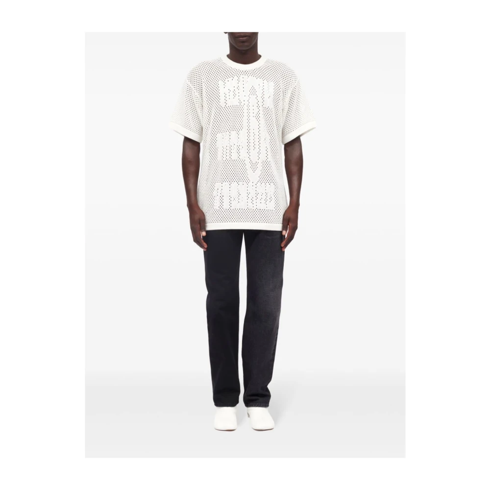 MM6 Maison Margiela Numeric Jacquard T-shirt White Heren