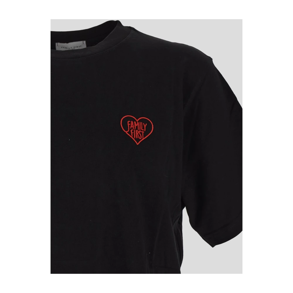 Family First Hart Katoenen T-Shirt Black Heren