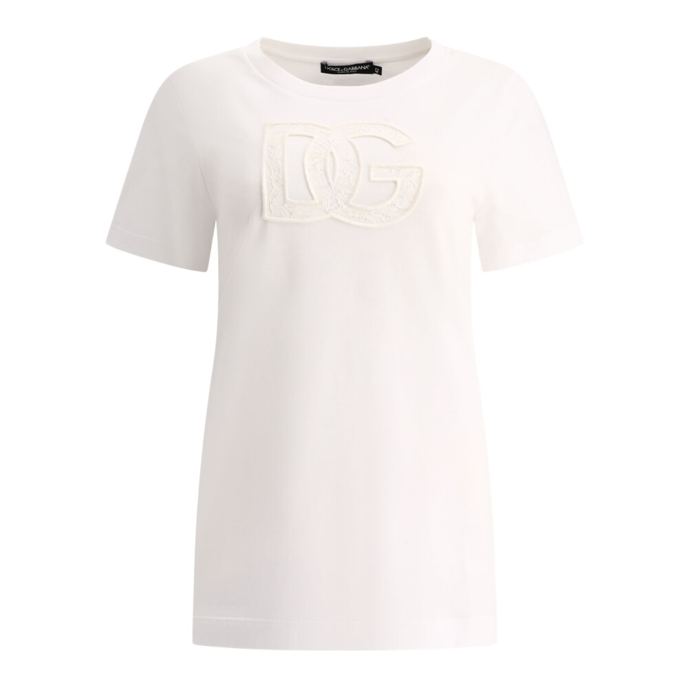 Tシャツ・カットソー DOLCE  GABBANA Women Tunic Tops 32094779 F8N08ZG DC6U W0800 Short-sleeved cotton t-shirt in White for Women | Dolce&Gabbana®