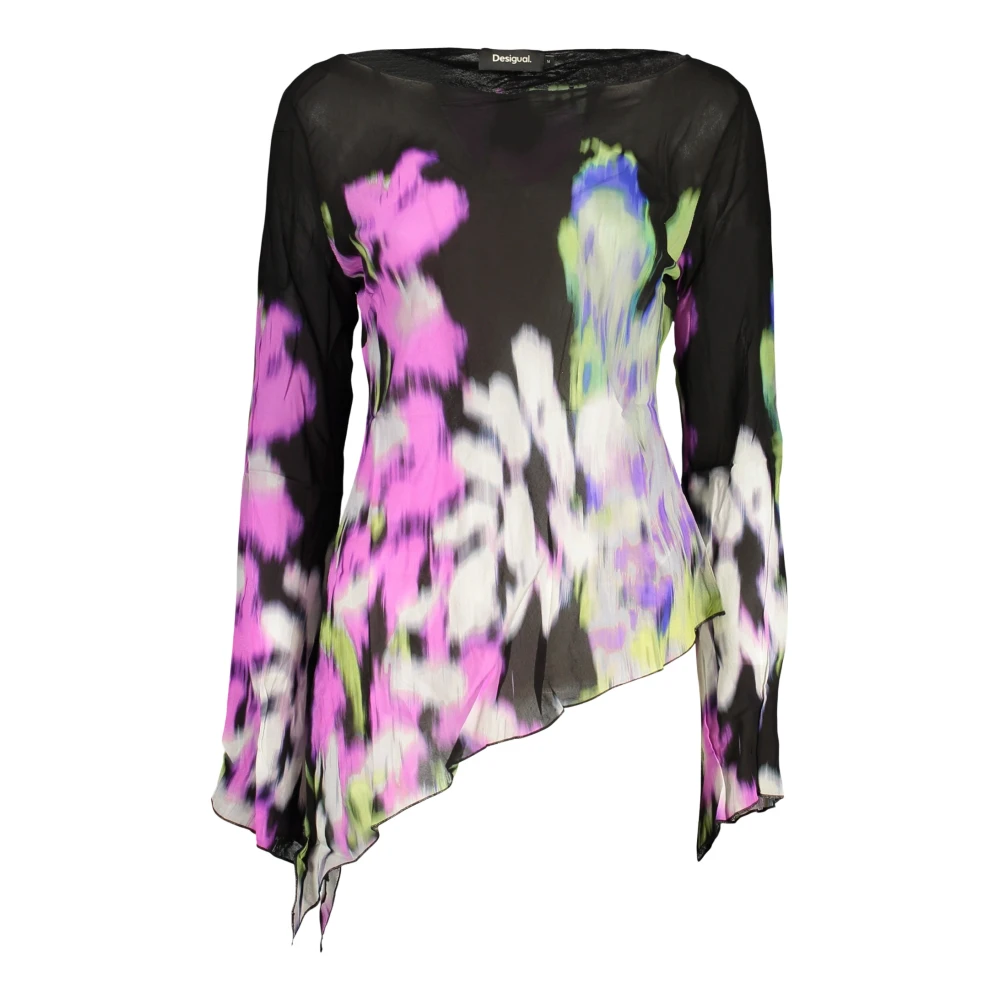 Asymmetric Printed Blouse M. C. Lacroix - BLACK - M - Image 4