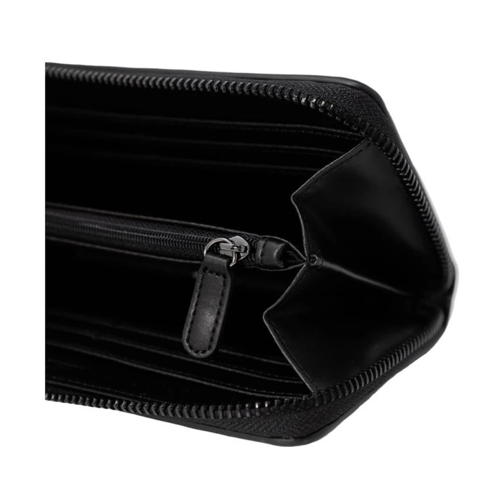 Love Moschino Grote Portemonnee Collectie van Kunstleer Black Dames