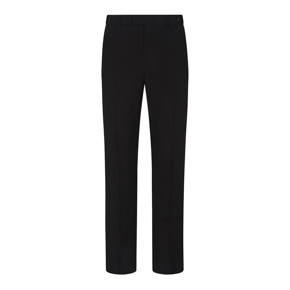 Emporio Armani Mannelijk Zwart Broeken Heren, M, Wol, E Wol Slim Fit Broek