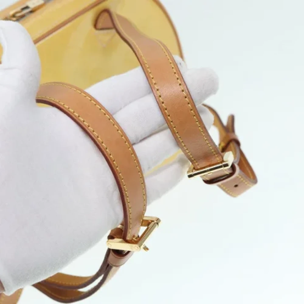 Louis Vuitton Vintage Pre-owned Leather backpacks Yellow Dames