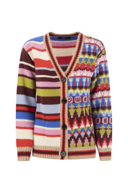 Wzorzysty sweter z mieszanki wełny
