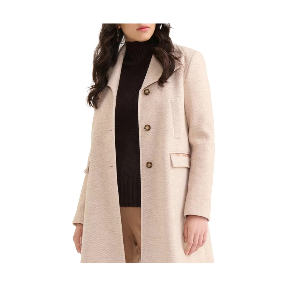 Alviero Martini 1a Classe Beige Geo-Map Jas Beige Dames