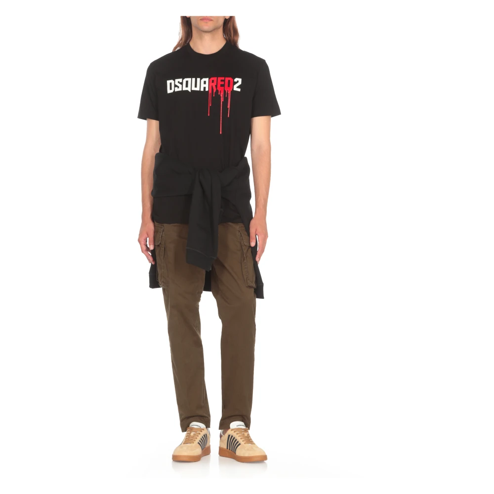 Dsquared2 Zwarte Crew Neck Sweatshirt Black Heren