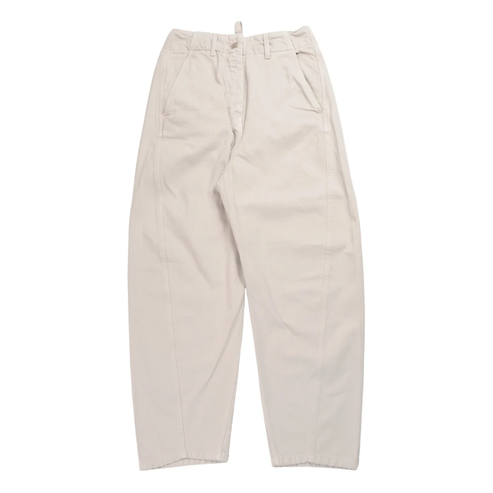 Studio Nicholson Grijze Twist Seam Denim Broek Gray Dames
