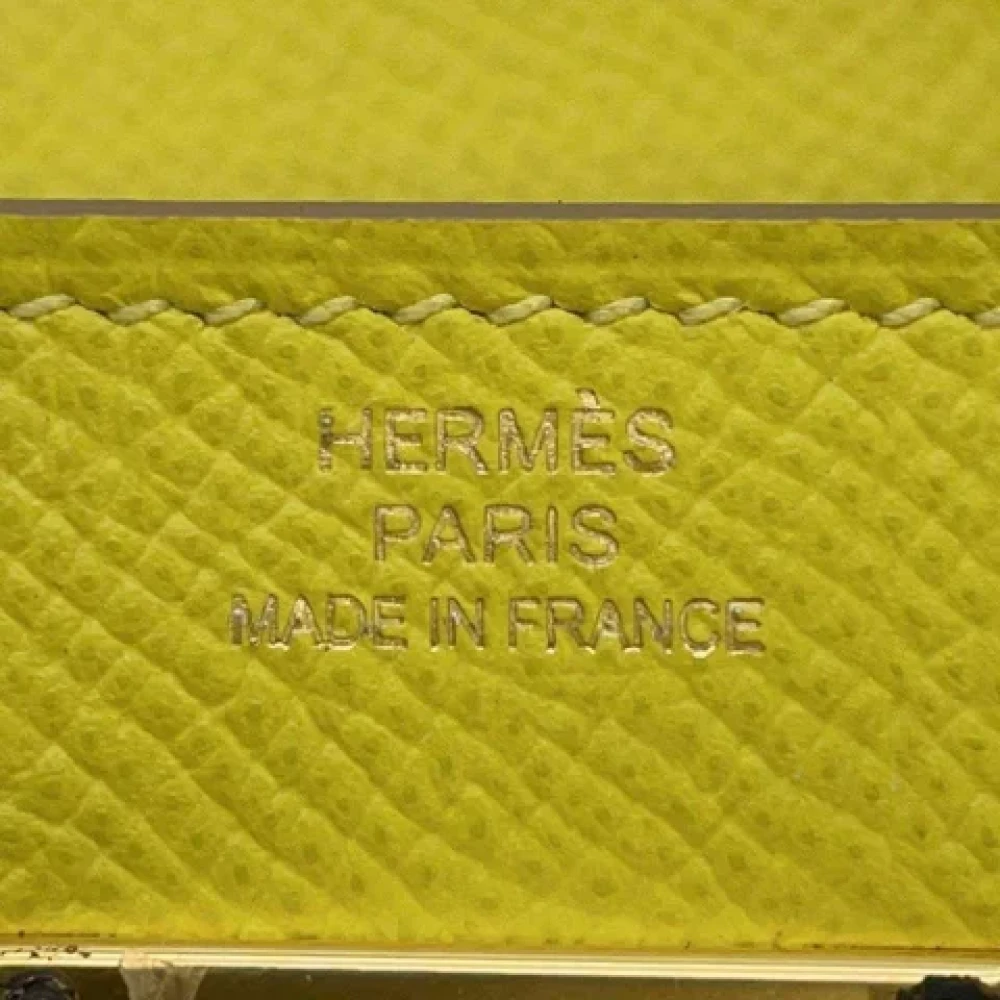 Hermès Vintage Pre-owned Leather wallets Yellow Dames