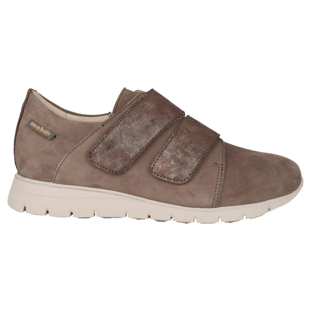 Mephisto Wijde pasvorm sneaker Taupe Dames Schoenen Grijs
