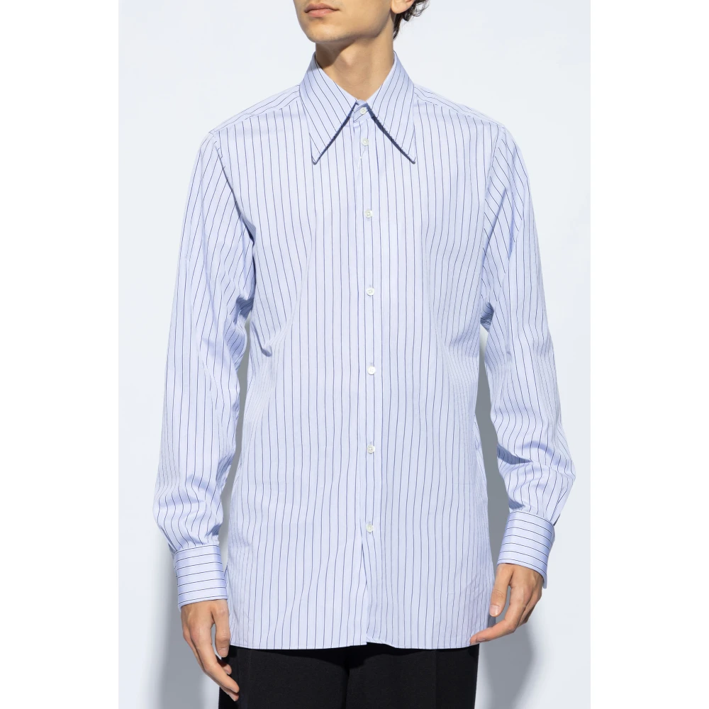 Maison Margiela Gestreept overhemd Blue Heren