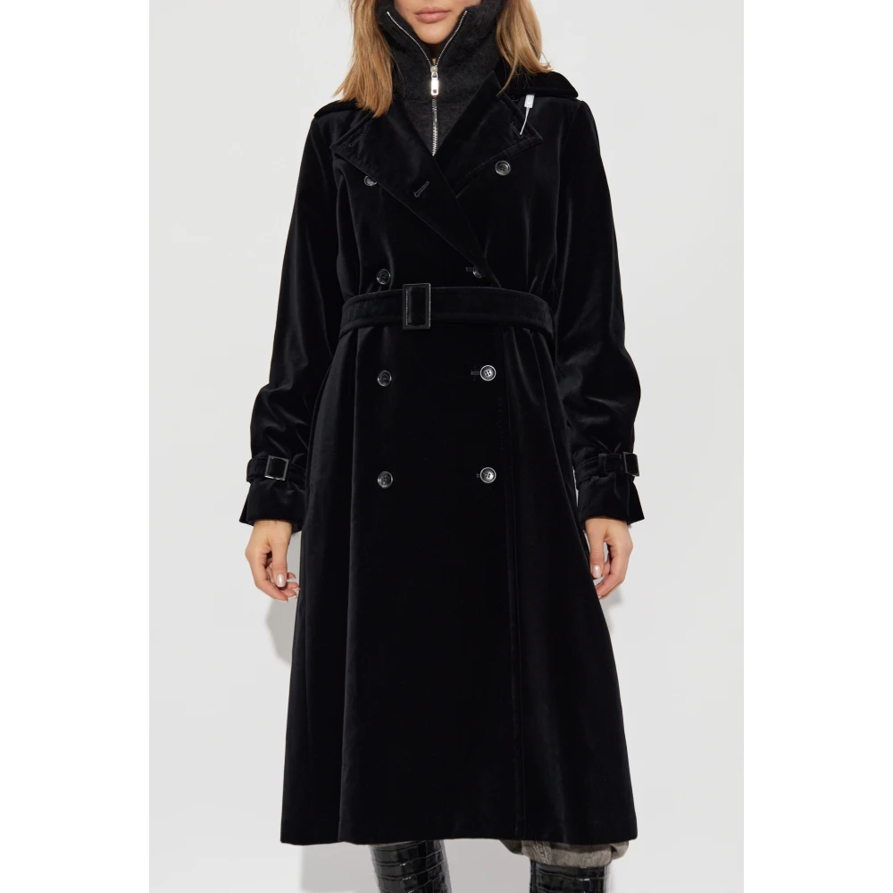Max Mara Fluwelen jas Lana Black Dames