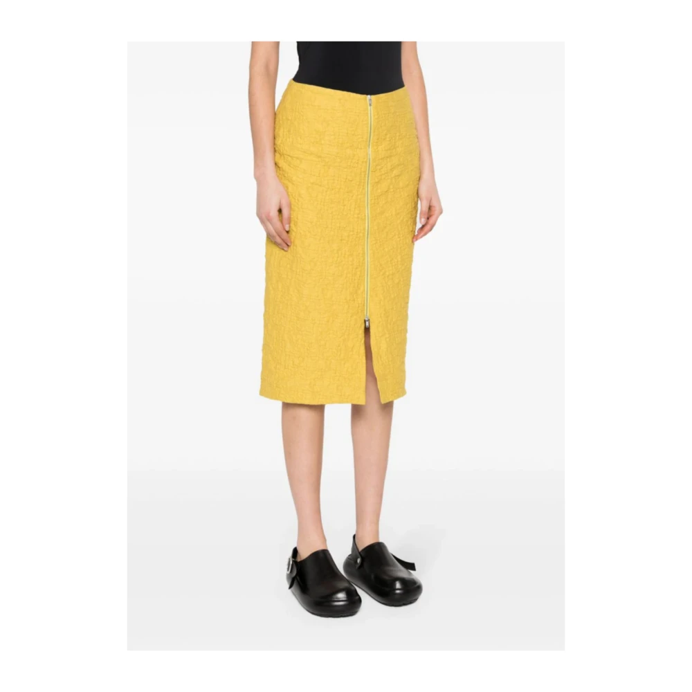 Jil Sander Gele Rok Stijlvol en Trendy Yellow Dames