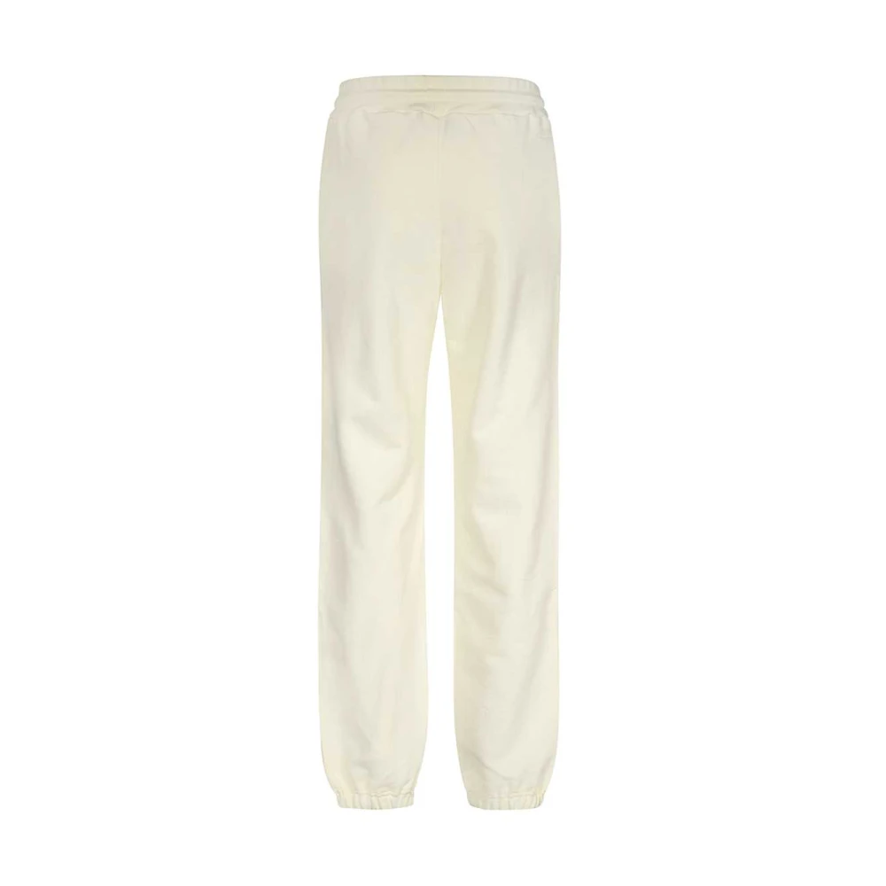 Msgm Katoenen Logo Sweatpants Beige Dames