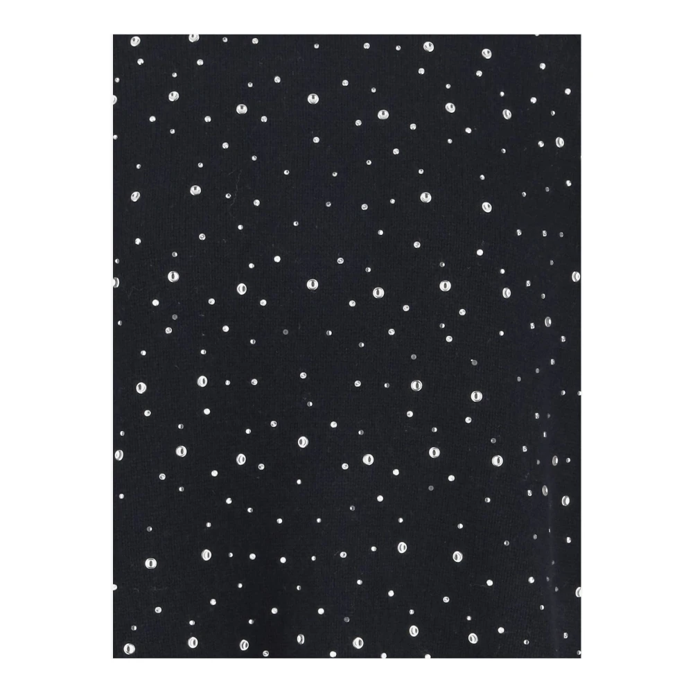 allude Wollen trui met studs en strass Black Dames