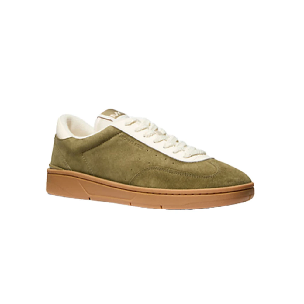 Michael Kors Suède Lage Top Rubberen Zool Sneakers Heren Schoenen Groen