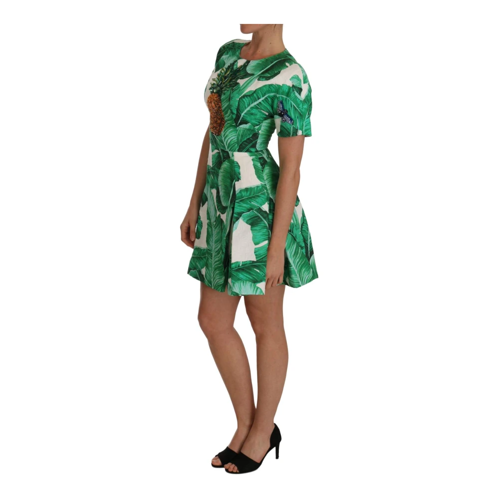 Dolce & Gabbana Women's Multicolor Printed Mini Dress Pineapple Model - Short Dresses - 2XS- Dresses