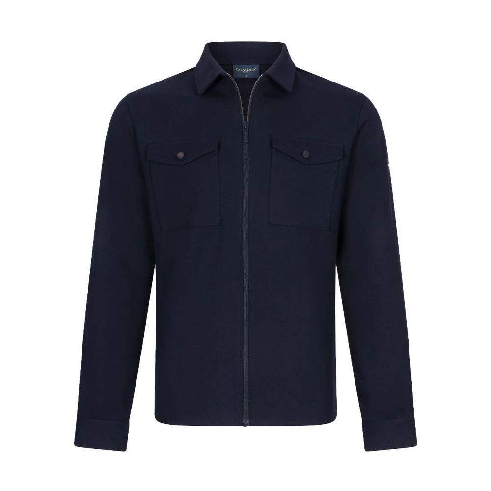 Cavallaro Stijlvolle Overshirt Zerino Blue Heren