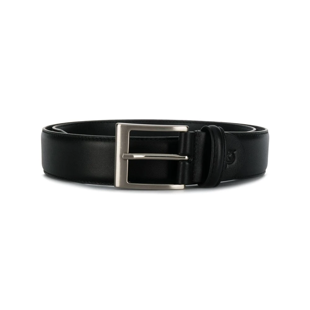 Canali Italiaanse Leren Riem Ontwerperscode Ka00025 Black Heren