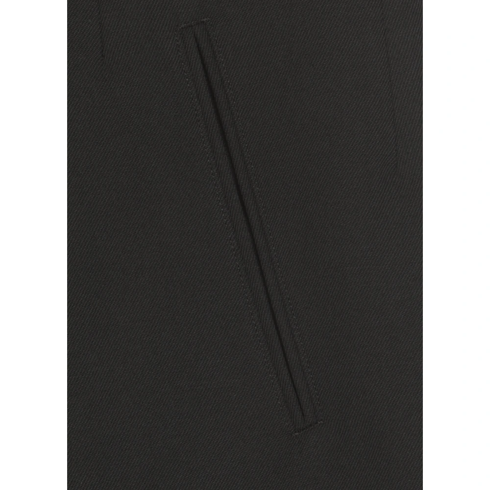 Yohji Yamamoto Zwarte wollen jas voor mannen Black Heren
