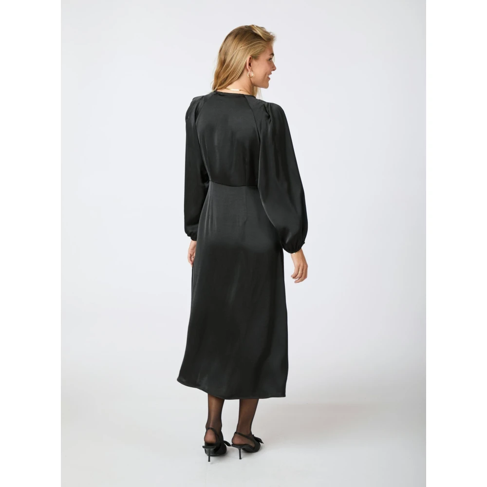 NEO NOIR Isobel Heavy Sateen Jurk Black Dames