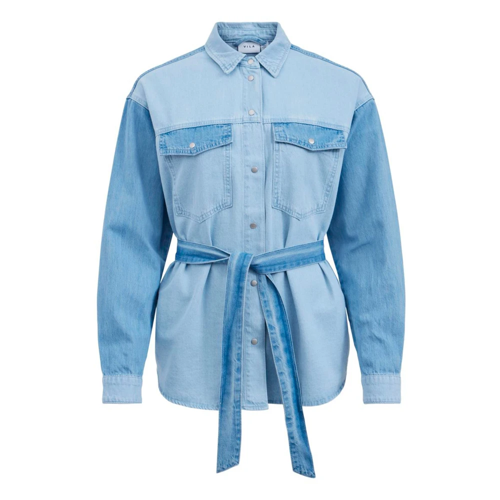 Vila Blue Denim Shirt - Female - Shirts - L - Blouses & Shirts