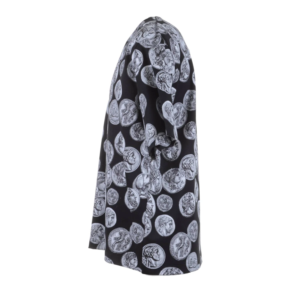 Dolce & Gabbana Heren V-hals Munten T-shirt Black Heren