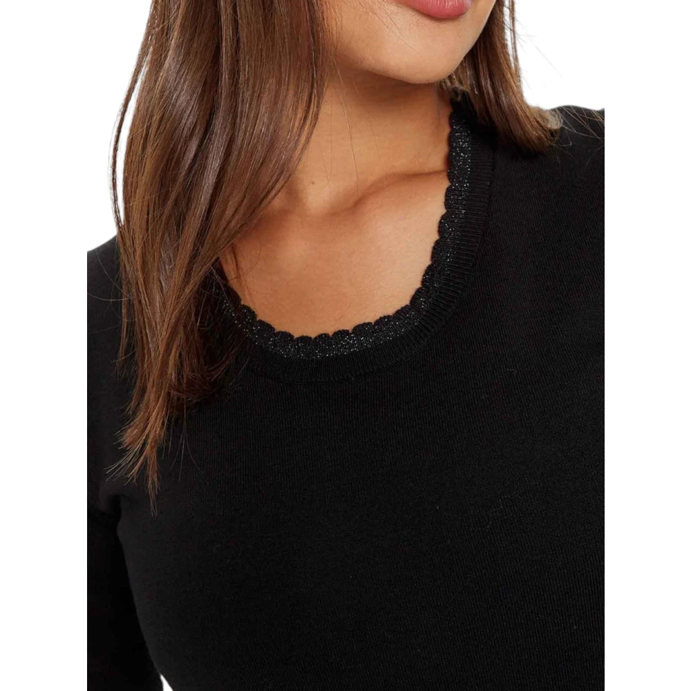 Liu Jo Stijlvolle Gebreide Top Black Dames
