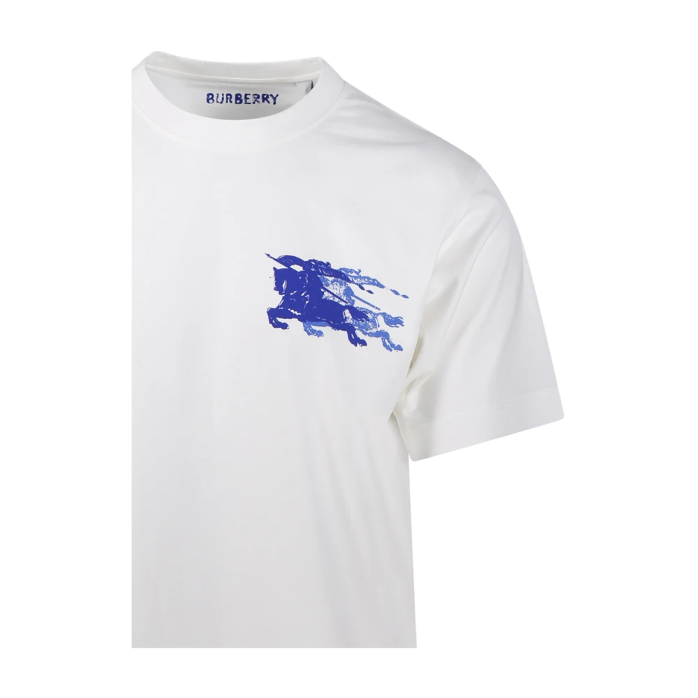 Burberry Krijt T-shirt Hs25-Mw-For-2.6.051 White Heren