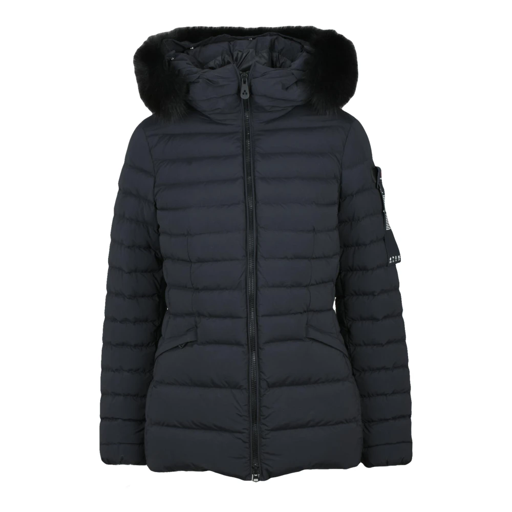 Peuterey Women's Black Fur Trimmed Down Jacket