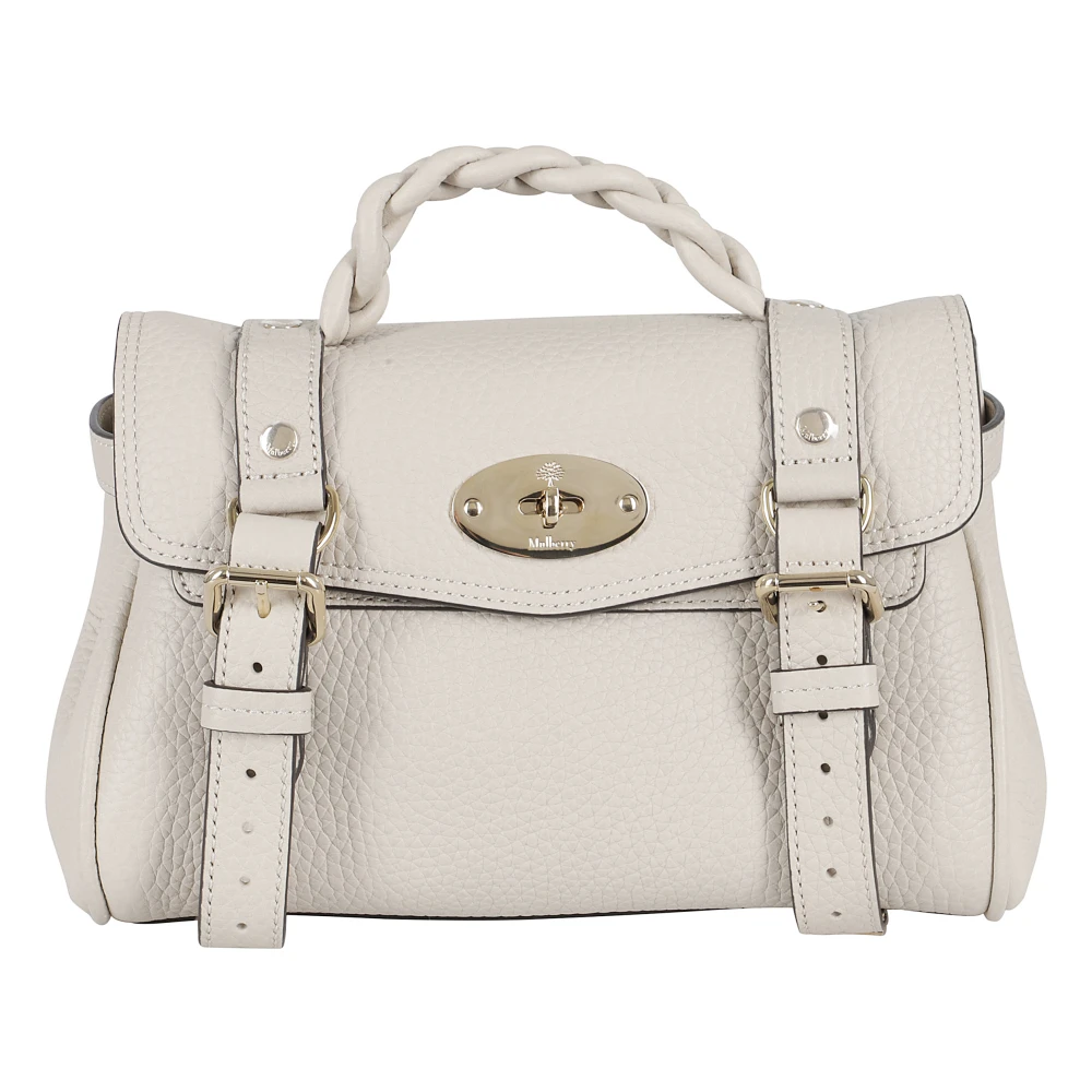 Mulberry Alexa Heavy Grain Leren Crossbody Tas Gray Dames