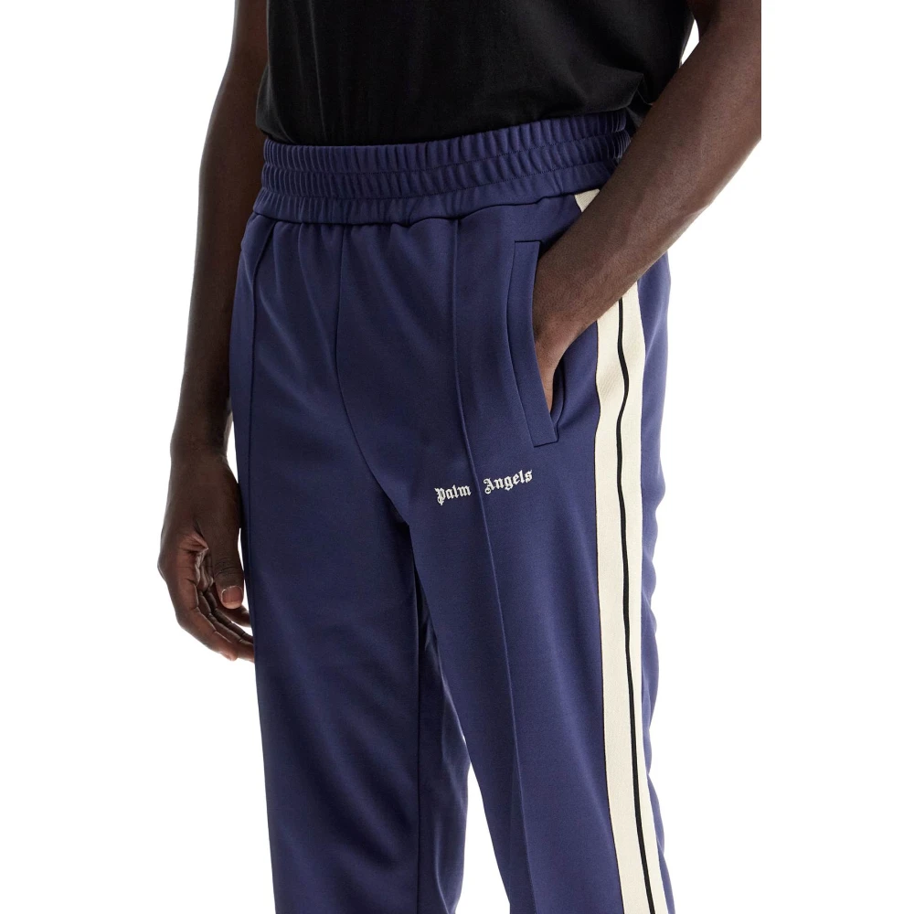 Palm Angels Contrastband Joggers met Track Blue Heren