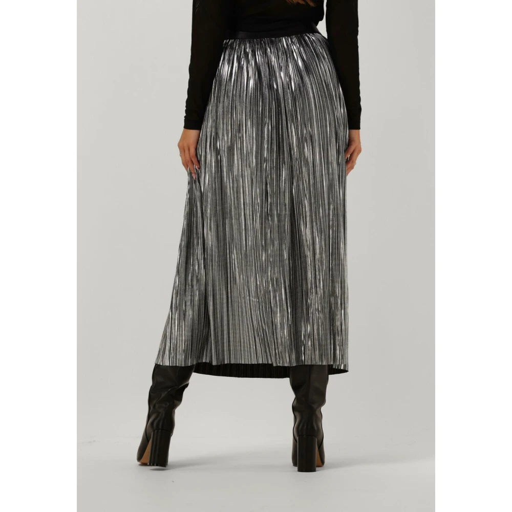 Co'Couture Metal Plisse Rok Riley Stijl Gray Dames