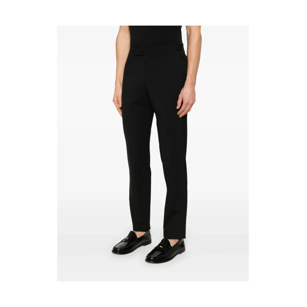 Lardini Zwarte broek met knopen en zakken Black Heren