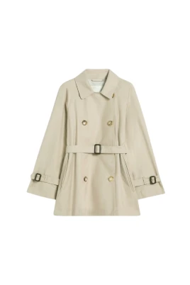 The Cube Gabardine Cropped Trench