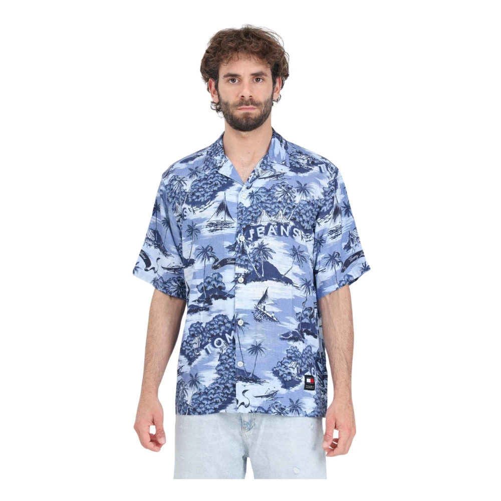 Tommy Jeans Hawaiian Camp Korte Mouw Overhemd Multicolor Heren