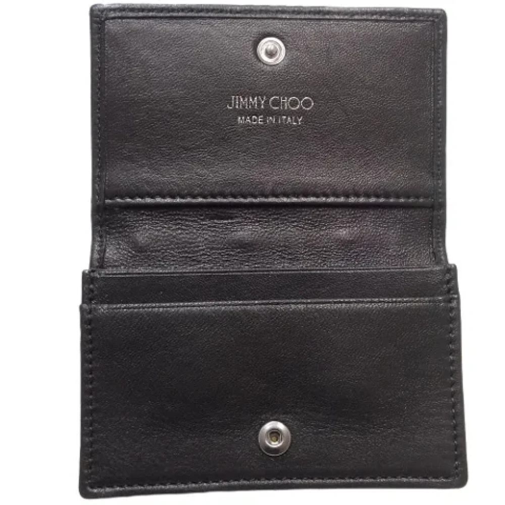 Jimmy Choo Pre-owned Leather wallets Black Dames