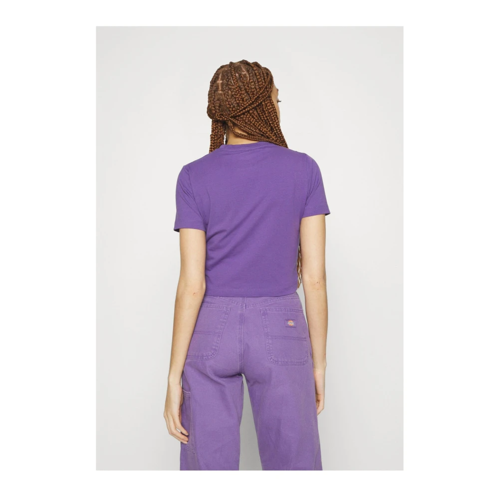 Dickies Bloemenprint Tuin T-shirt Vrouwen Purple Dames