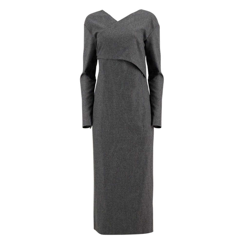 Khaite Gray Maxi Dresses, Female, Xl, Aubrey Dress